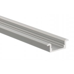 Perfil Aluminio Empotrar 20,5x7mm. para tiras LED, barra 2 metros